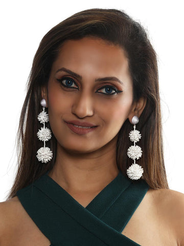 Lillian drop earrings (White)