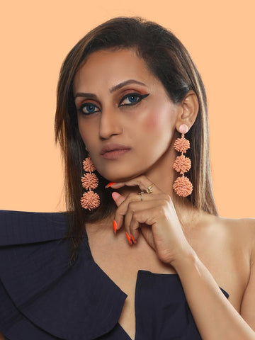 Lillian drop earrings (Peach)