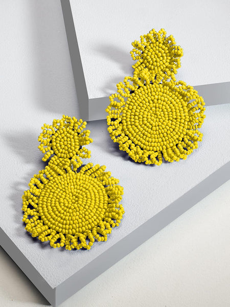 Marise flower earrings (Yellow)