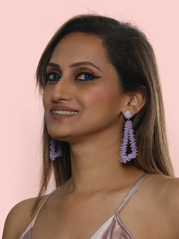 Helen drop earrings (Purple)