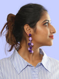 Hannah drop earrings (Purple)
