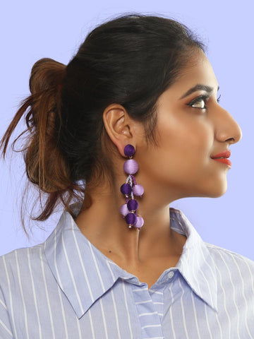 Hannah drop earrings (Purple)