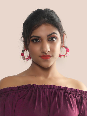 Floret hoop earrings