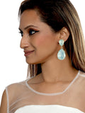 Accent Drop Blue  Earrings
