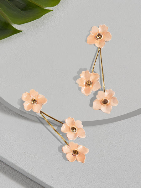 coloured balanced drop earrings (Blush)