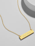 Morse code bar pendant