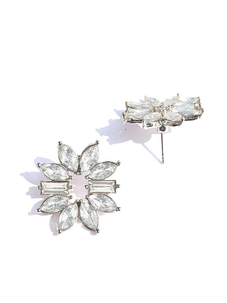 Crsytal Flower Stud Earring
