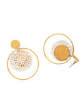 Peach Round Earring