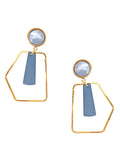 Blue Geo Earring