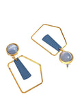 Blue Geo Earring