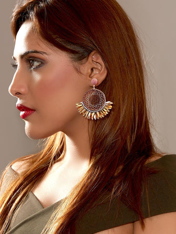 Round Sequin Drop Earrings