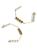 Pearls With Hexagon Earrings