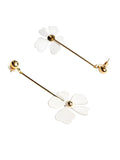 Liliate White flower Earring