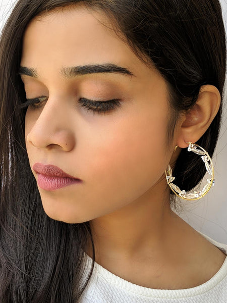 Amethst White Earring