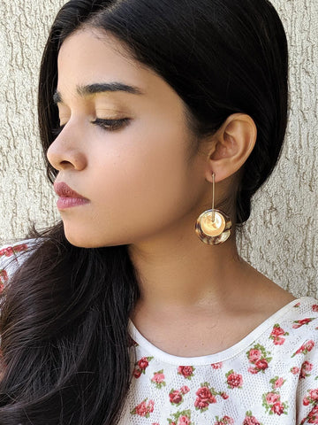 Marble Hoop Earrings