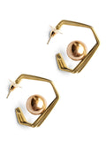 Gold Hoop with Pearls