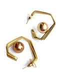 Gold Hoop with Pearls