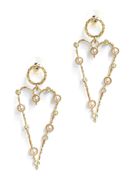 Hearts With Pearls Earring