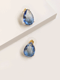 Signature Blue Stud Drop Earrings