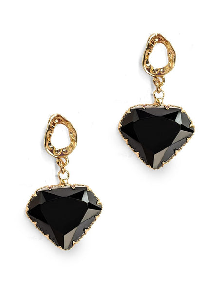 Black Diamond cut Earring