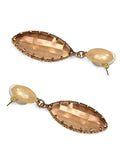Peach Oval cut Earring