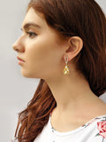 Gold Drop Long Earrings