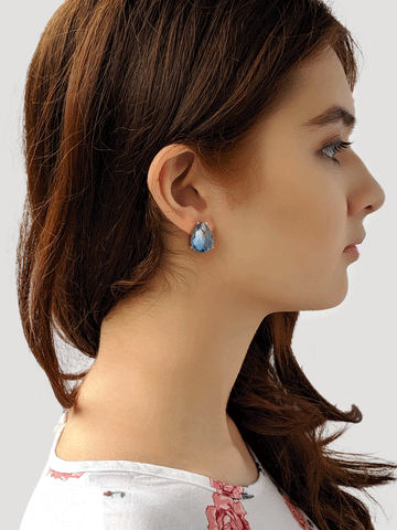 Signature -Blue-Drop Earrings