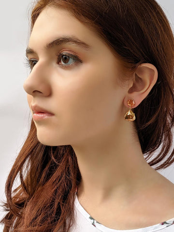 Clear Double Drop Earrings