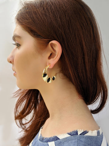 FloralShaped Hoop Earring