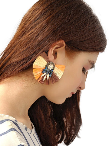 Rafia love Earring