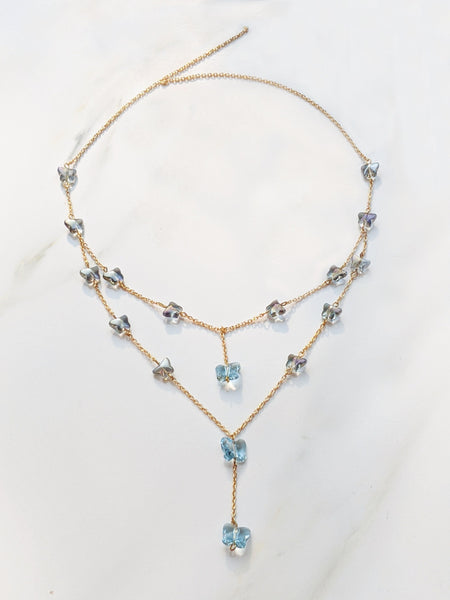 Fluttery Blue Necklace