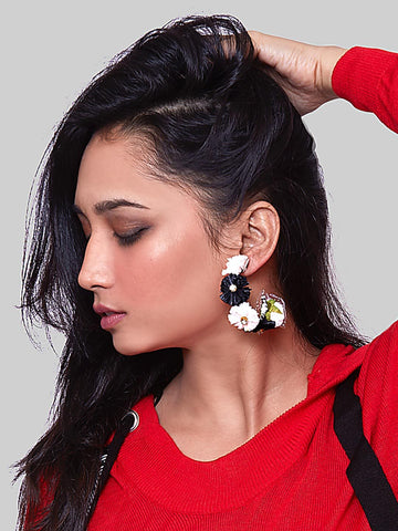 Monochrome Colours On A Drop Earrings