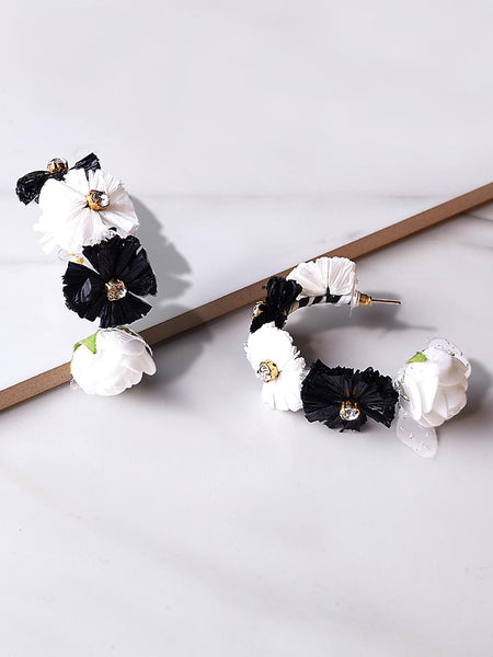 Monochrome Colours On A Drop Earrings