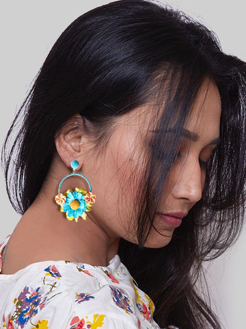 Sprigs On A Hoop Earrings