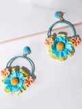 Sprigs On A Hoop Earrings