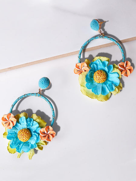 Sprigs On A Hoop Earrings