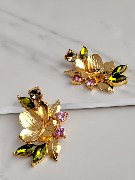 Gorgeous Floral Heart Earring