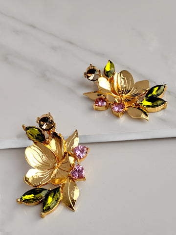 Gorgeous Floral Heart Earring