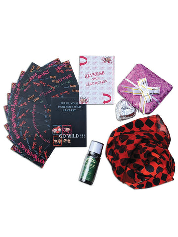 Heart Attack Love Game with a pack of 4 Liquor Chocolates