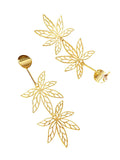 Engraved Leaf Earring