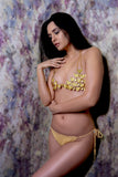 Shyle Jeweled Bra With Crochet Panty
