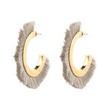 Half Moon Tassel Earrings